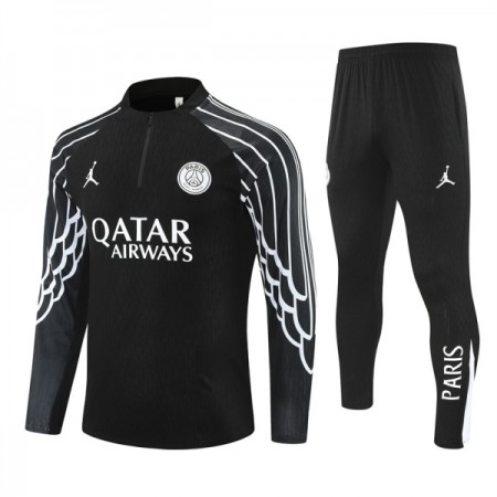 Paris Saint-Germain Trenings Collegegenser 2025-26 Kvart-Zip Svart